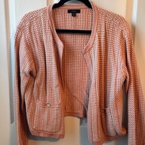 J. Crew Women's Textured Peach Cardigan